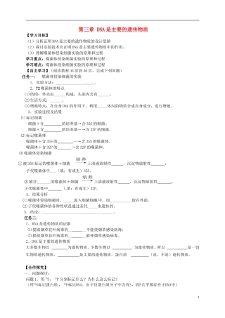 湖南省隆回县第二中学高中生物 第三章 DNA是主要的遗传物质﹙课时2教师版﹚导学案 新人教版必修2