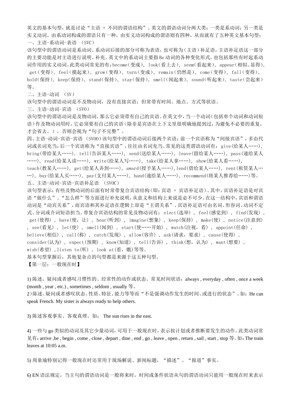 英文的语法基本句型_第1页