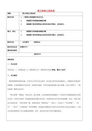 （原新金龙、新宇中学）中考语文 图文转换之图表类复习教案-人教版初中九年级全册语文教案