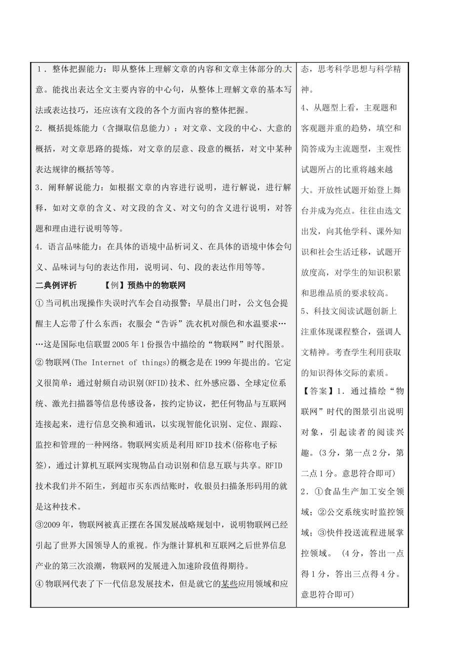 山东省潍坊九年级语文下册 说明文之说明对象、方法科技说明文教案 新人教版-新人教版初中九年级下册语文教案_第2页