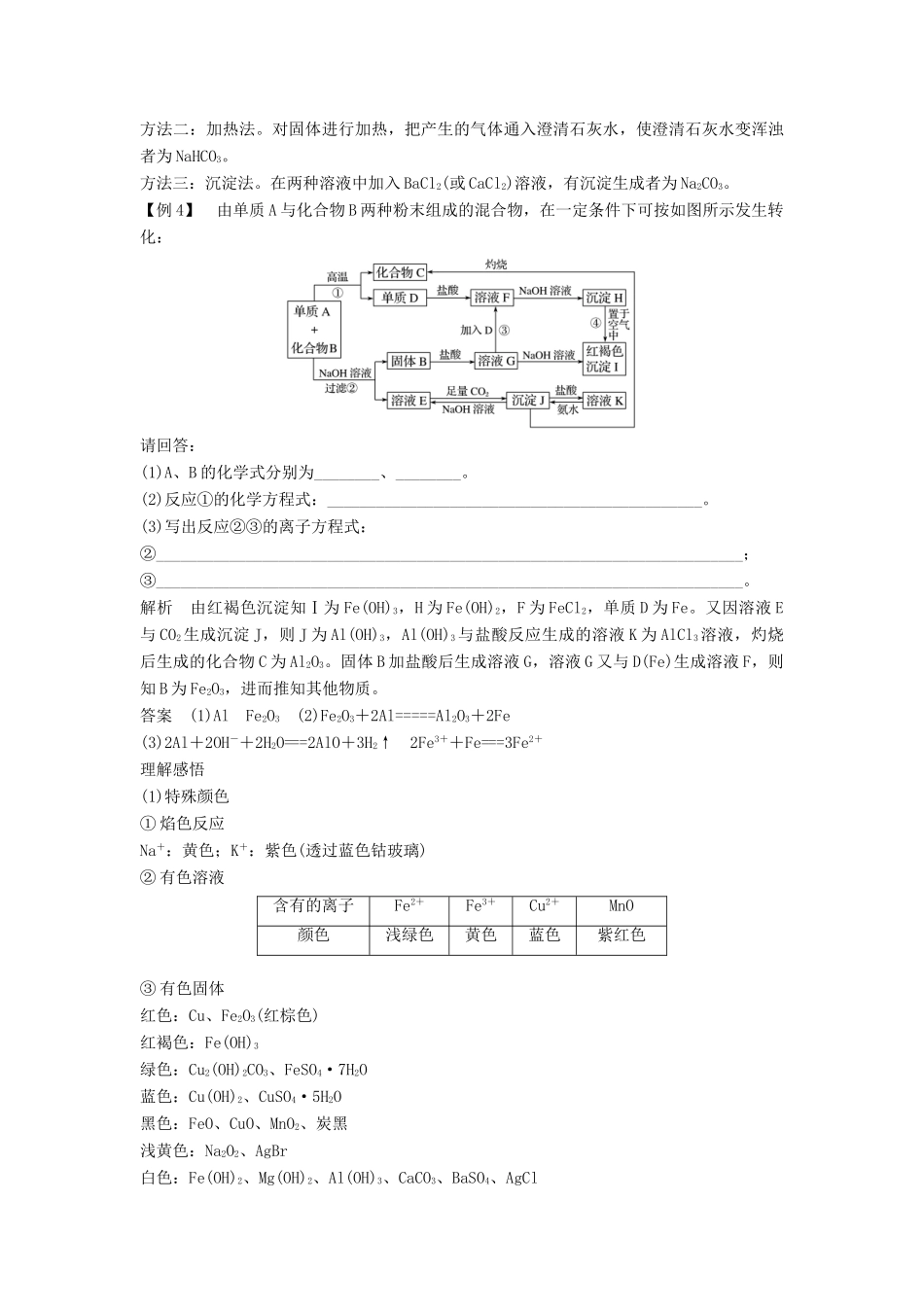 高中化学 专题3 从矿物到基础材料本专题重难点突破学案 苏教版必修1-苏教版高一必修1化学学案_第3页