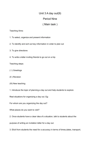 牛津版八年级英语Unit 3 A day out(9)