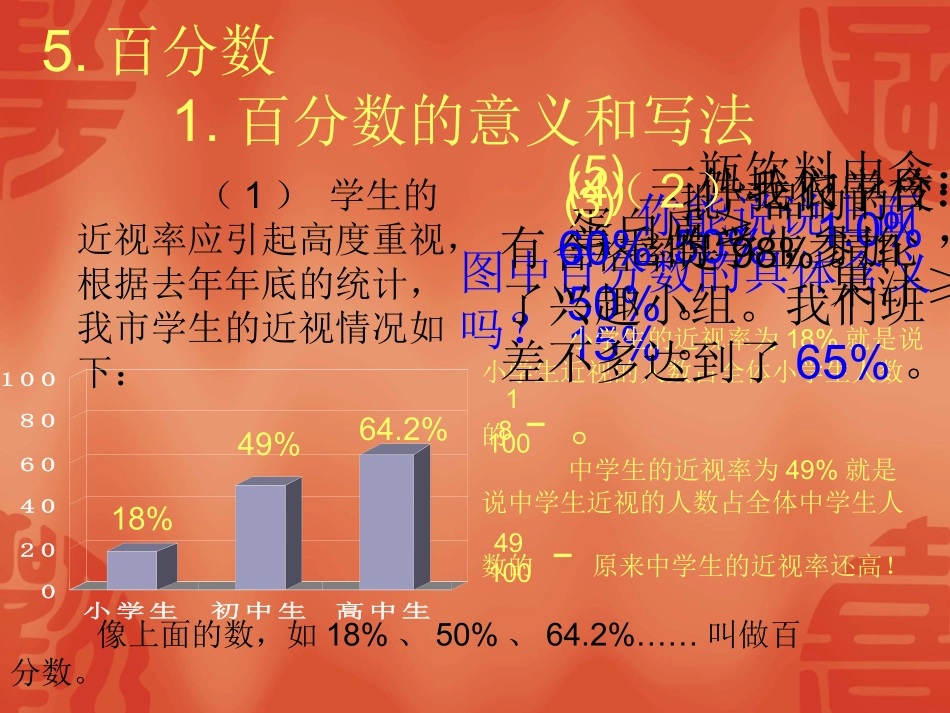 1.百分数的意义和写法_第1页
