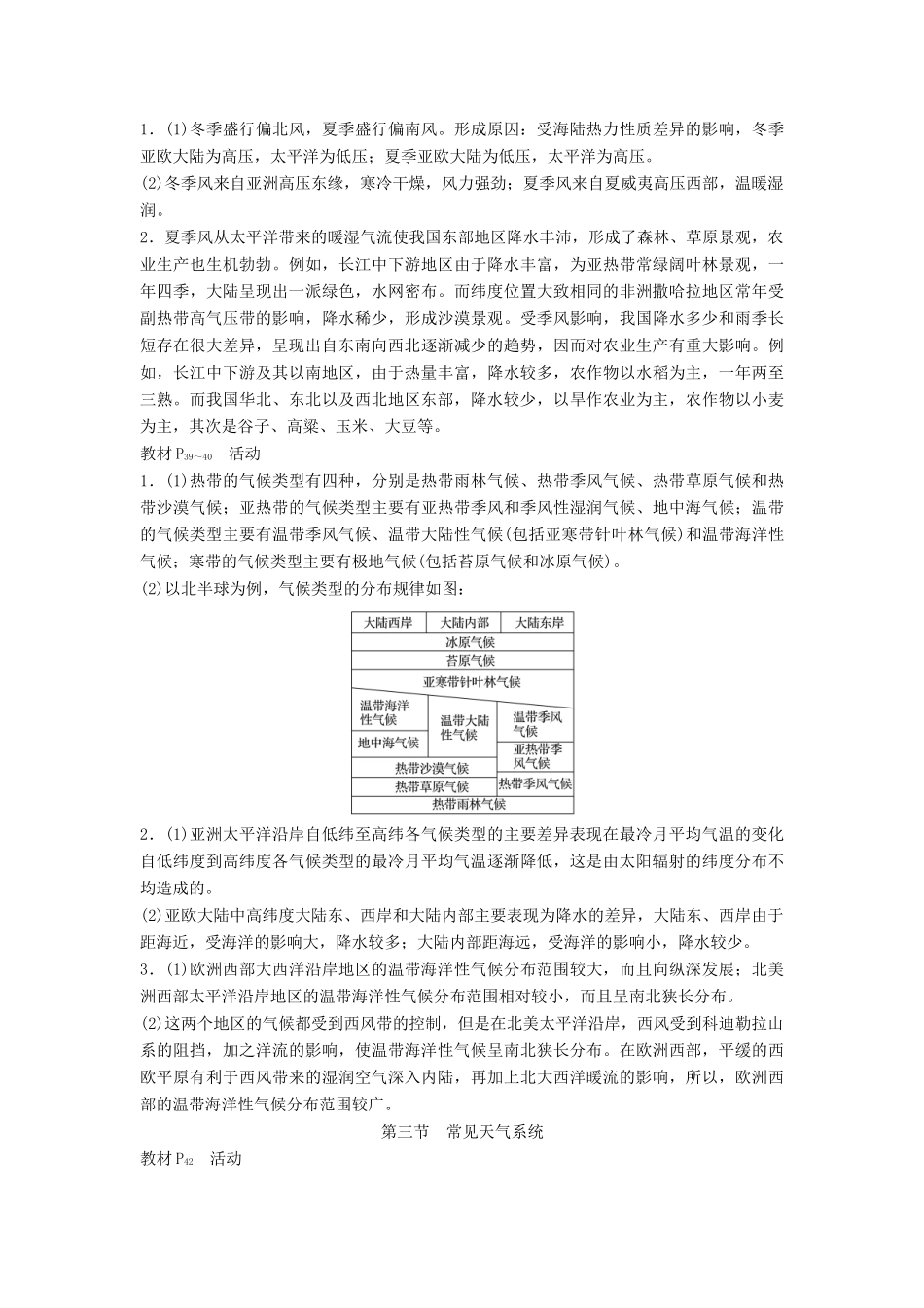 高中地理 第二章 地球上的大气本章归纳整合学案 新人教版必修1-新人教版高一必修1地理学案_第3页