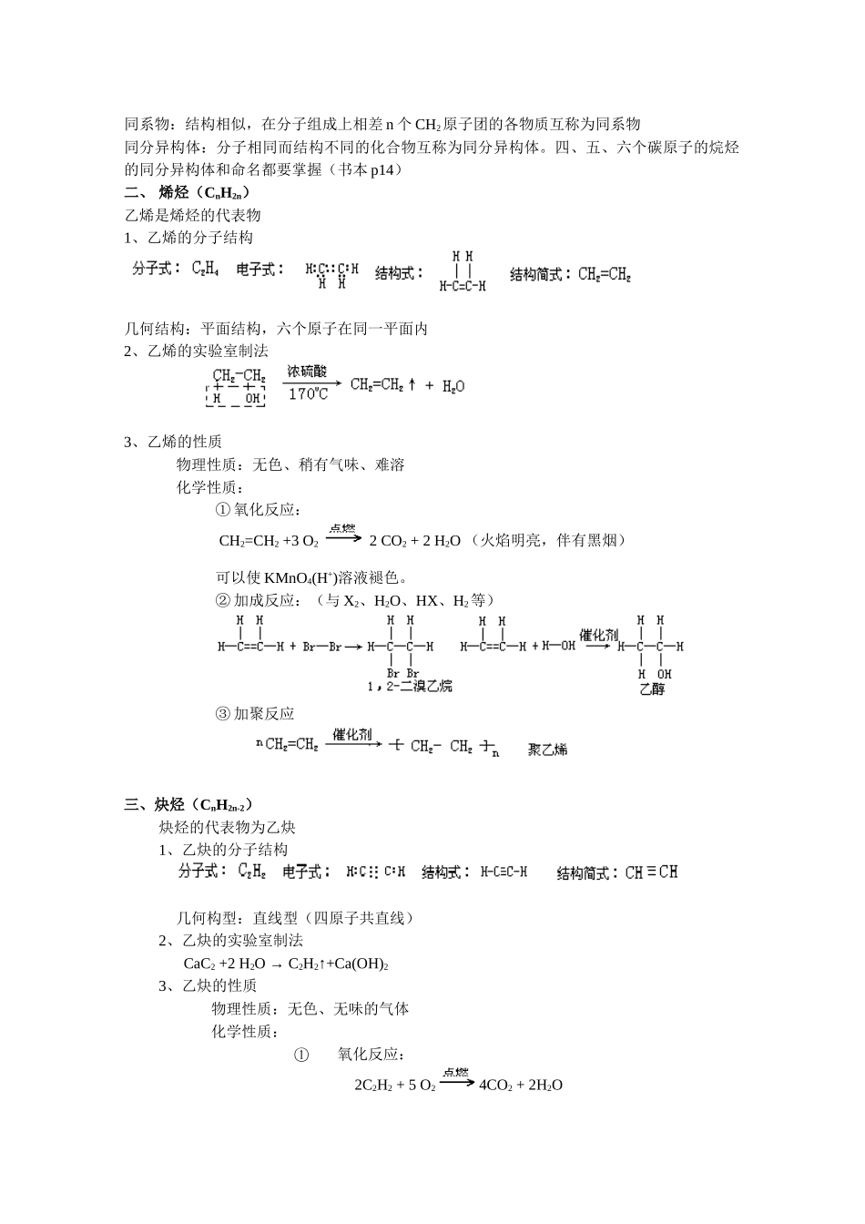 高中化学：第11章 认识碳氢化合物的多样性 学案（沪科版高二第二学期）_第2页