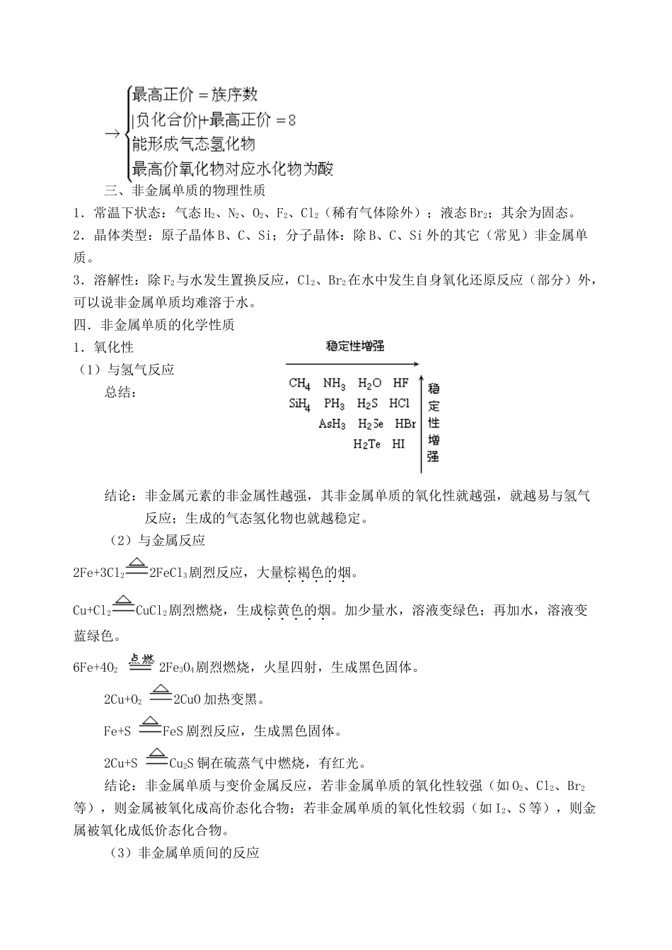 高考化学二轮复习 非金属元素及其化合物教学案_第2页
