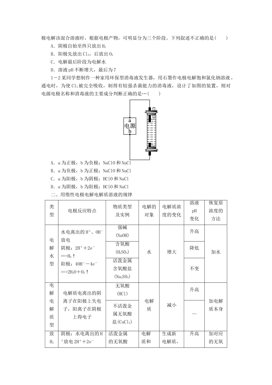 高中化学 专题五 电化学问题研究 课题2 电解与电镀学案 苏教版选修6-苏教版高二选修6化学学案_第2页