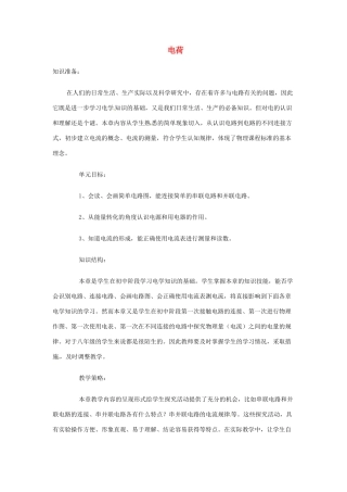 辽宁省盘锦市九年级物理上册 12.1 电荷教学设计 鲁教版