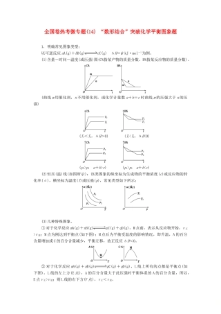 高考化学一轮复习 全国卷热考微专题（14）“数形结合”突破化学平衡图象题学案-人教版高三全册化学学案