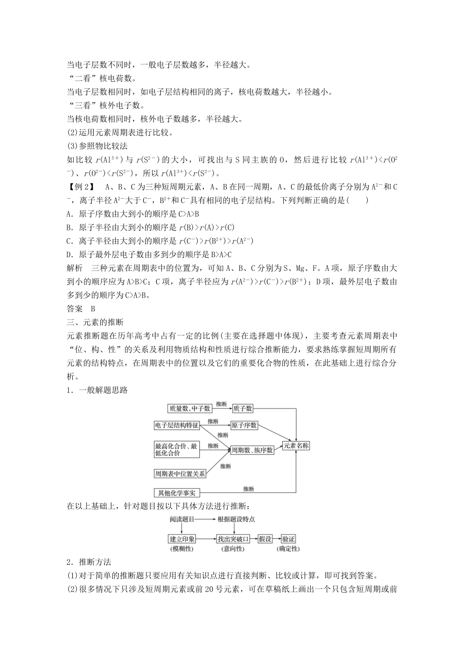 高中化学 专题1 微观结构与物质的多样本专题重难点突破学案 苏教版必修2-苏教版高一必修2化学学案_第3页
