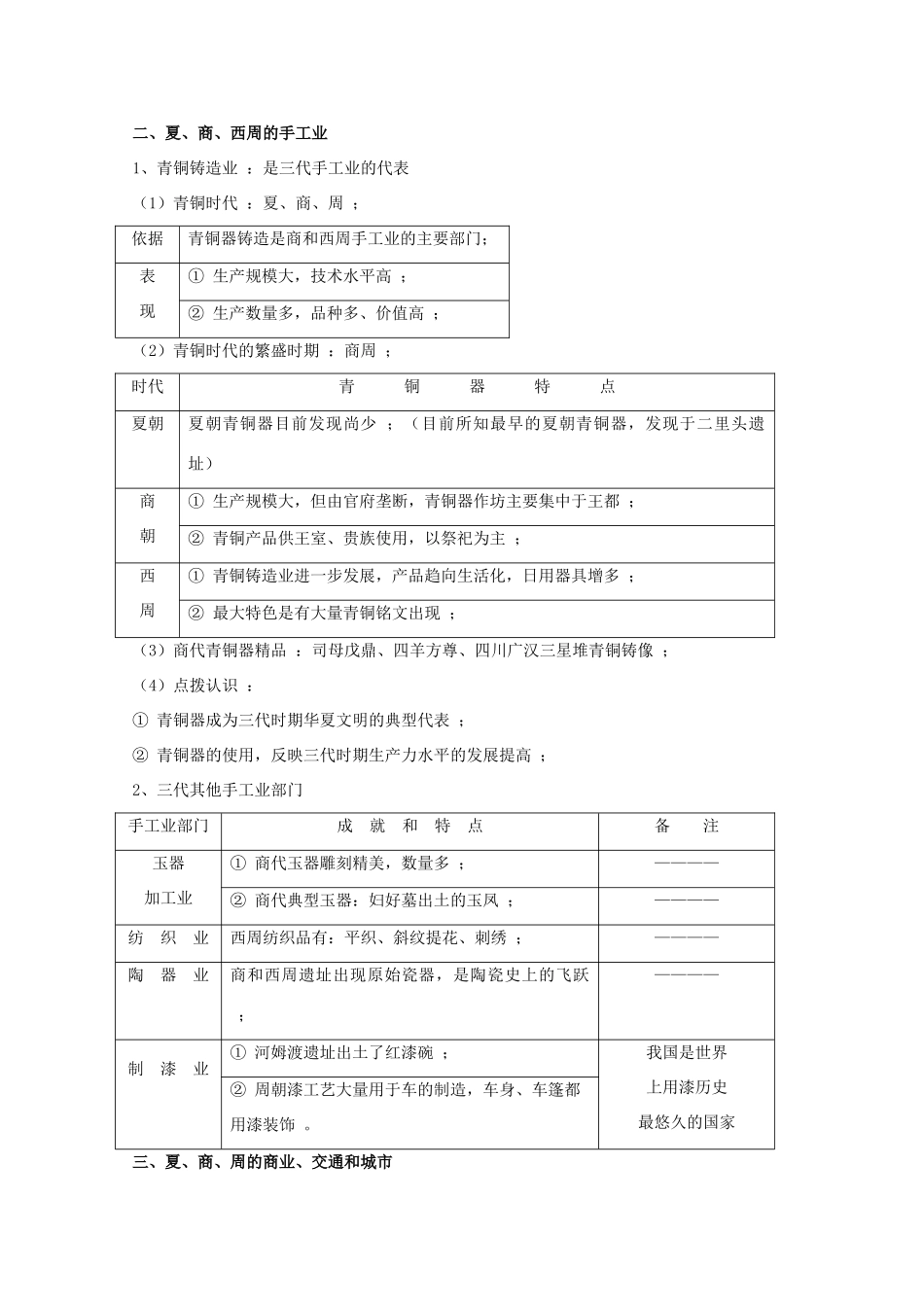 高三历史一轮复习先秦史（3）：夏、商、西周的社会经济旧人教版_第2页