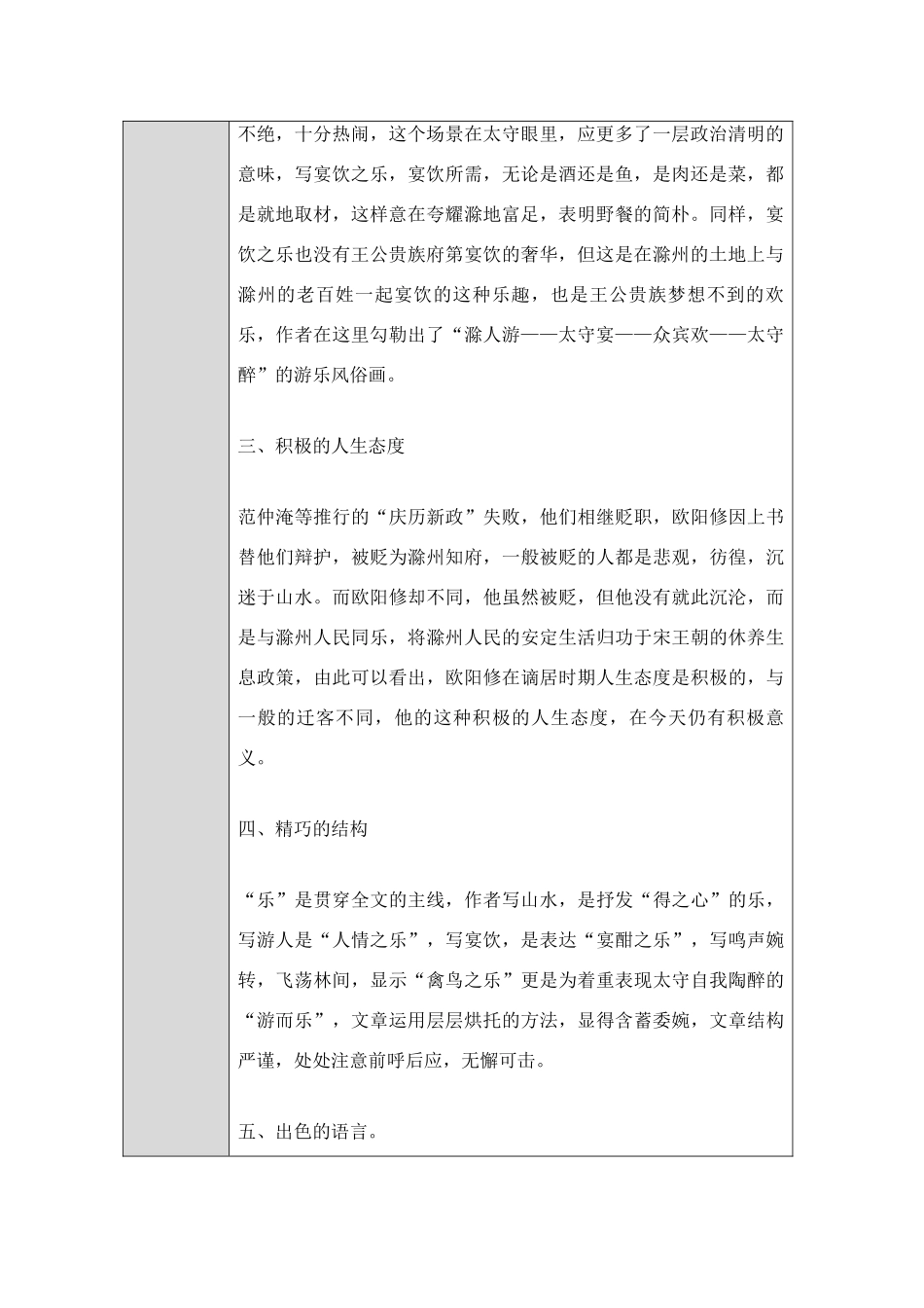 九年级语文下册《醉翁亭记》1教学设计长春版_第2页