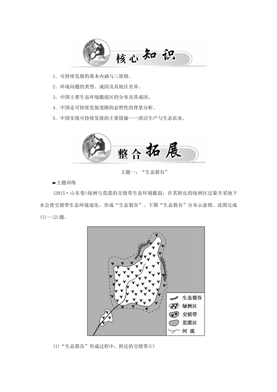 高中地理 第6章 人类与地理环境的协调发展总结提升学案 新人教版必修2-新人教版高一必修2地理学案_第2页