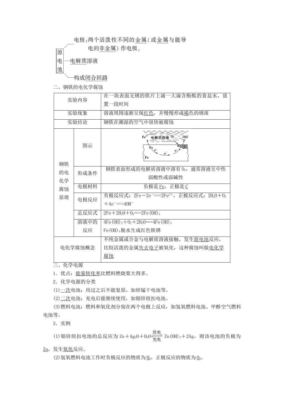 高中化学 专题2 化学反应与能量转化 第3单元 化学能与电能的转化 第1课时 化学能转化为电能 化学电源学案 苏教版必修2-苏教版高一必修2化学学案_第2页