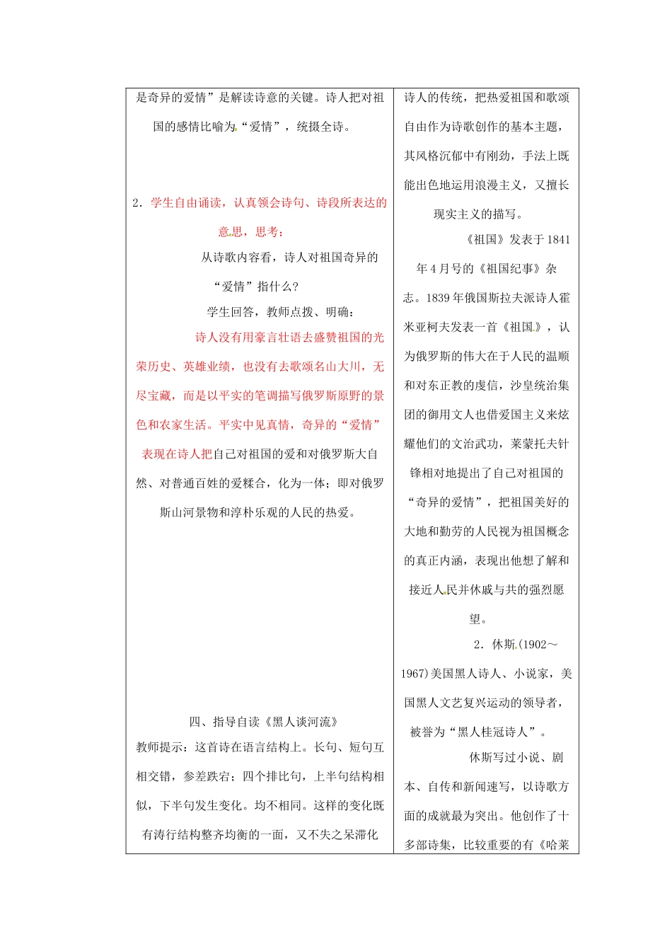 九年级语文下册《4 外国诗两首》教学设计 新人教版-新人教版初中九年级下册语文教案_第3页