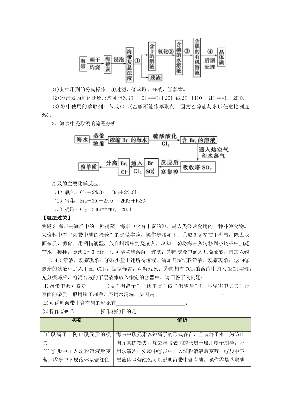 高中化学 第4章 化学与自然资源综合利用章末复习学案 新人教版必修2-新人教版高二必修2化学学案_第3页