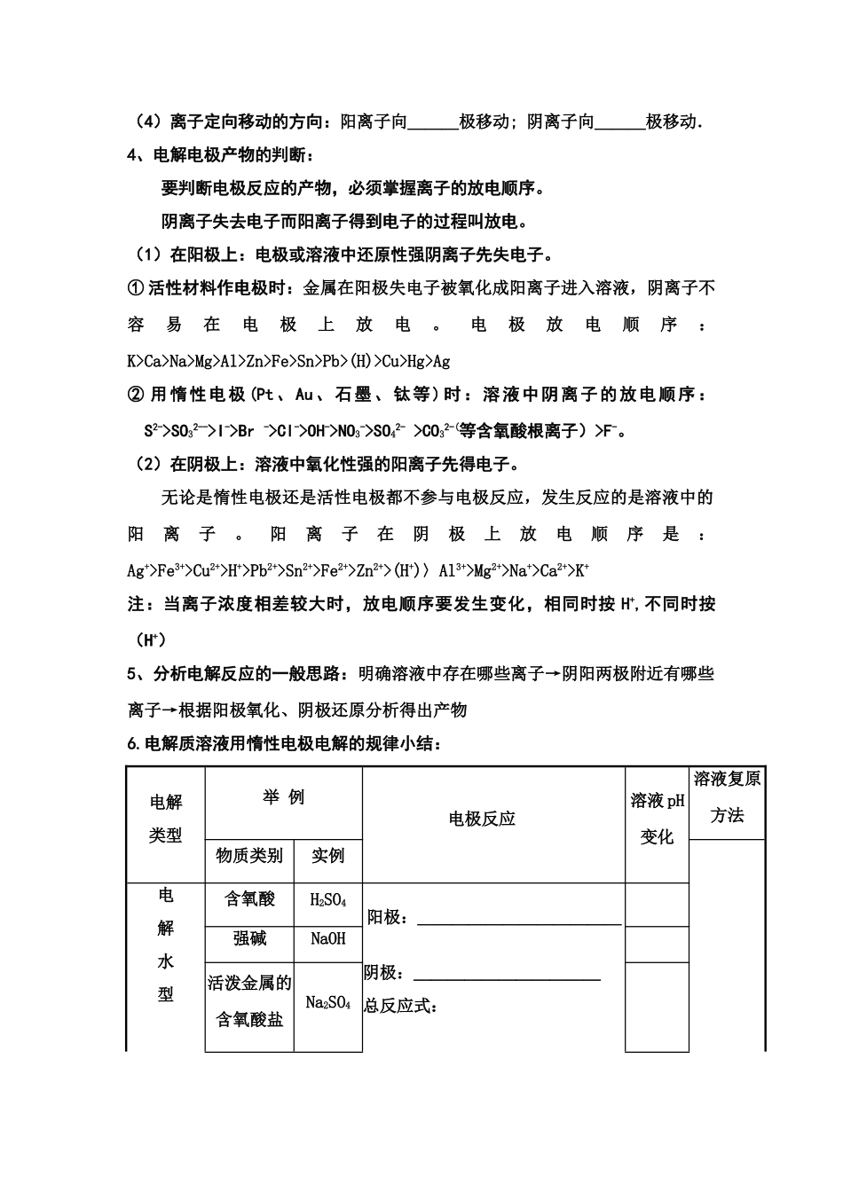 高三化学《电解原理及其应用》专题一轮复习学案_第2页