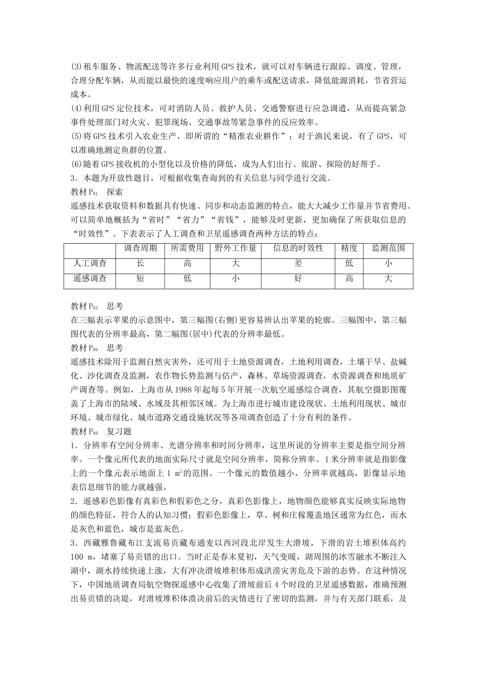高中地理 第三章 地理信息技术的应用章末总结学案 湘教版必修3-湘教版高一必修3地理学案_第2页