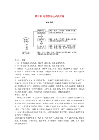 高中地理 第三章 地理信息技术的应用章末总结学案 湘教版必修3-湘教版高一必修3地理学案