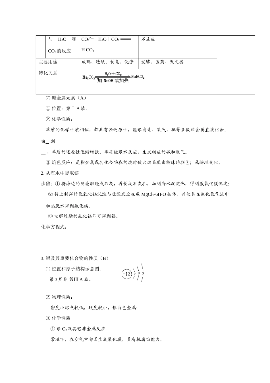 高中化学 第三章第一节金属的性质学案 人教版必修1_第3页