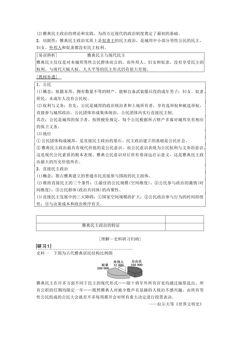 高考历史一轮复习 第4单元 古代希腊罗马的政治制度和近代欧美资产阶级的代议制 第8讲 古代希腊罗马的政治制度学案 北师大版-北师大版高三全册历史学案_第3页