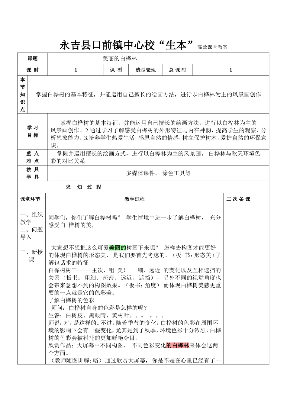 1、美丽的白桦林_第1页