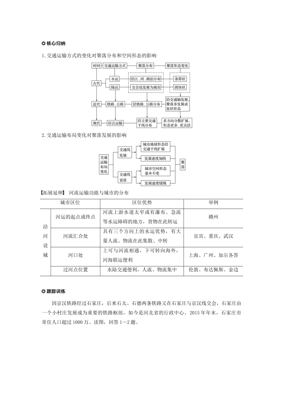 高中地理 第4章 交通运输布局与区域发展 第二节 交通运输布局对区域发展的影响学案 新人教版必修第二册-新人教版高一第二册地理学案_第2页