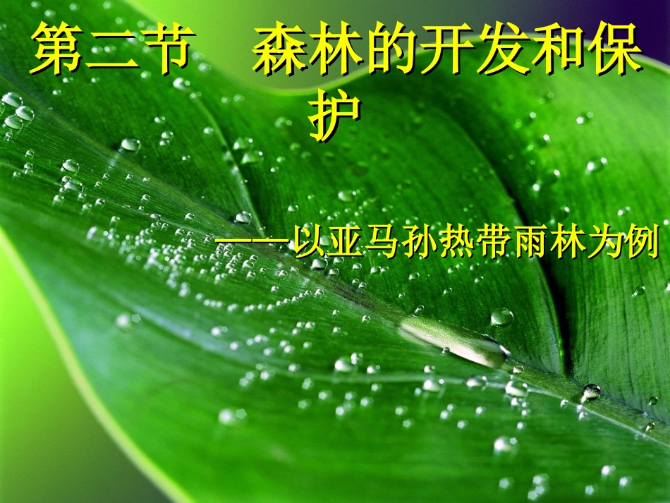 第一节森林的开发和保护(修改)_第1页