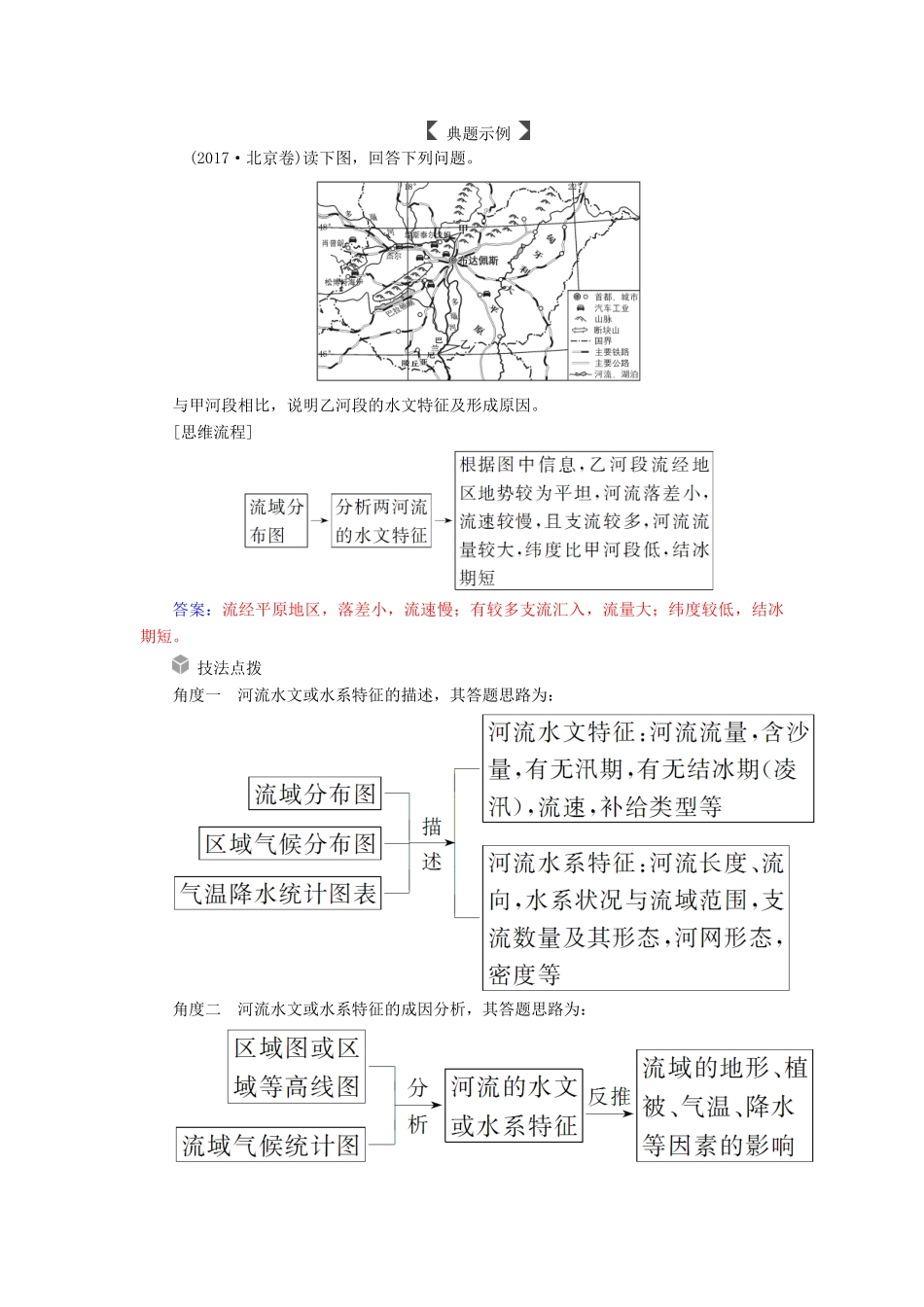 高考地理一轮复习 第一部分 第四单元 地球上的水单元综合提升学案-人教版高三全册地理学案_第2页