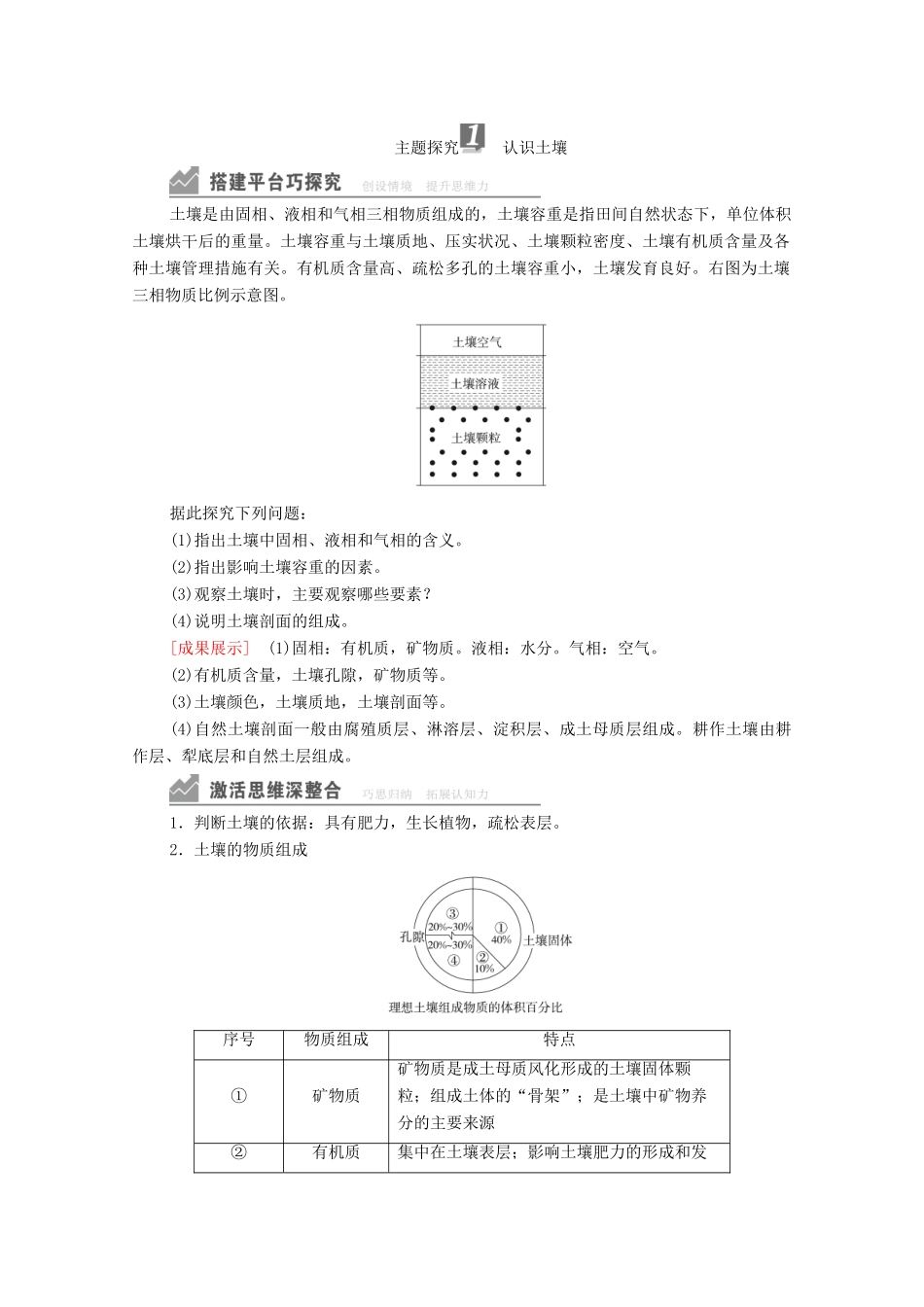 高中地理 第三单元 从圈层作用看地貌与土壤 第四节 分析土壤形成的原因学案 鲁教版必修1-鲁教版高一必修1地理学案_第3页
