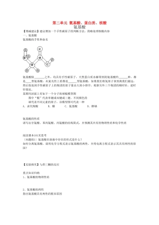 高中化学 5.2.1《氨基酸》学案 苏教版选修5