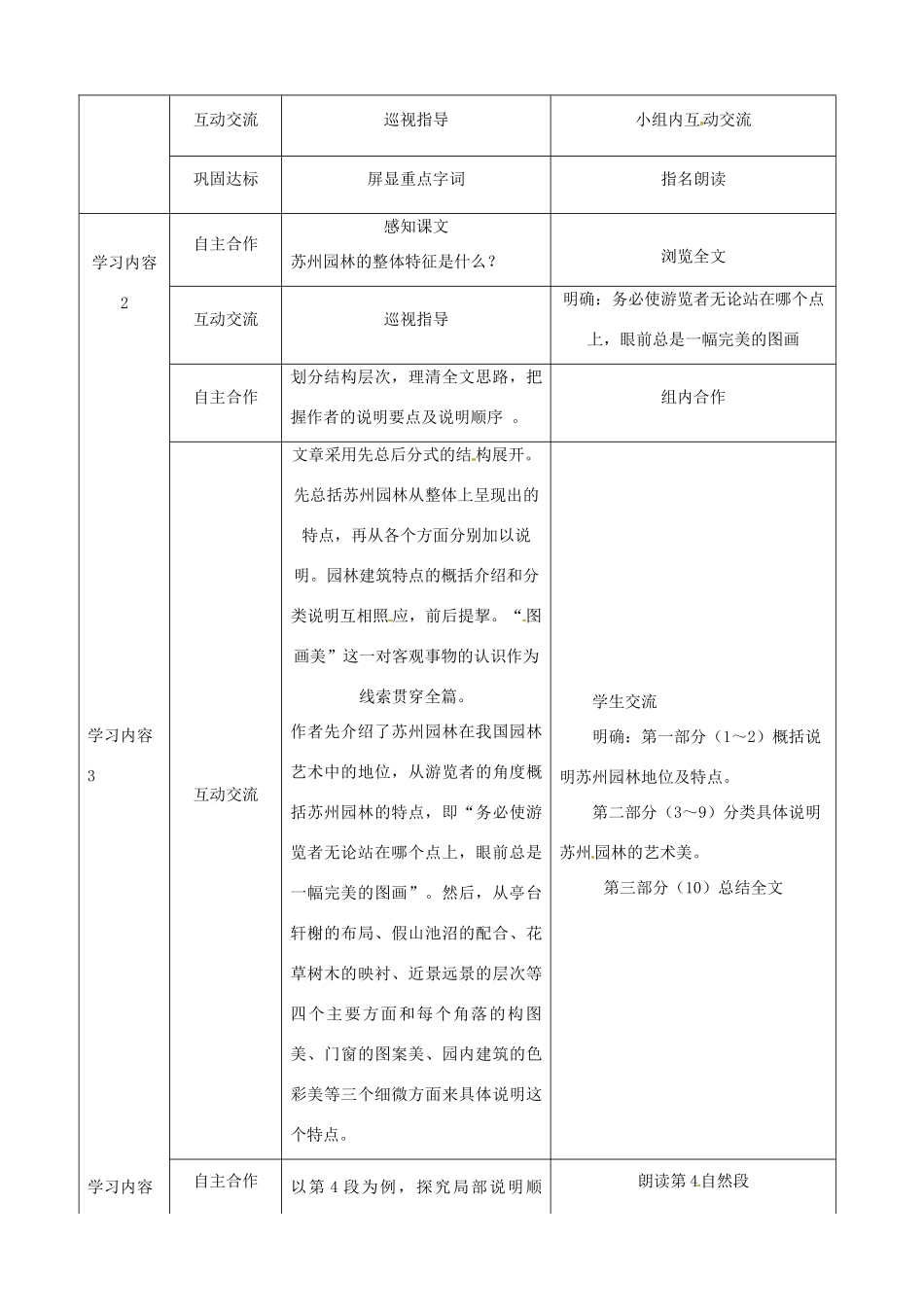 湖北省宜都市红花套镇初级中学八年级语文上册 第三单元 第13课《苏州园林》（第1课时）教案 新人教版_第2页