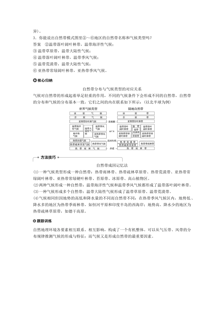 高中地理 第三单元 从圈层作用看地理环境内在规律 3.1 地理环境的差异性 第1课时学案 鲁教版必修1-鲁教版高一必修1地理学案_第3页