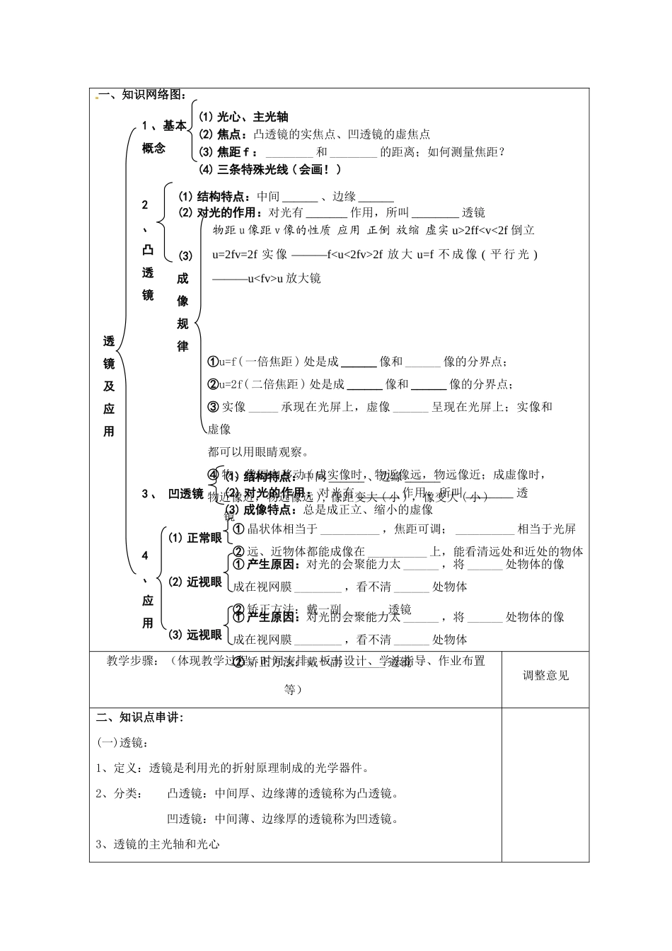 福建省福清西山学校九年级物理 第三章《多彩的光》复习教案_第2页