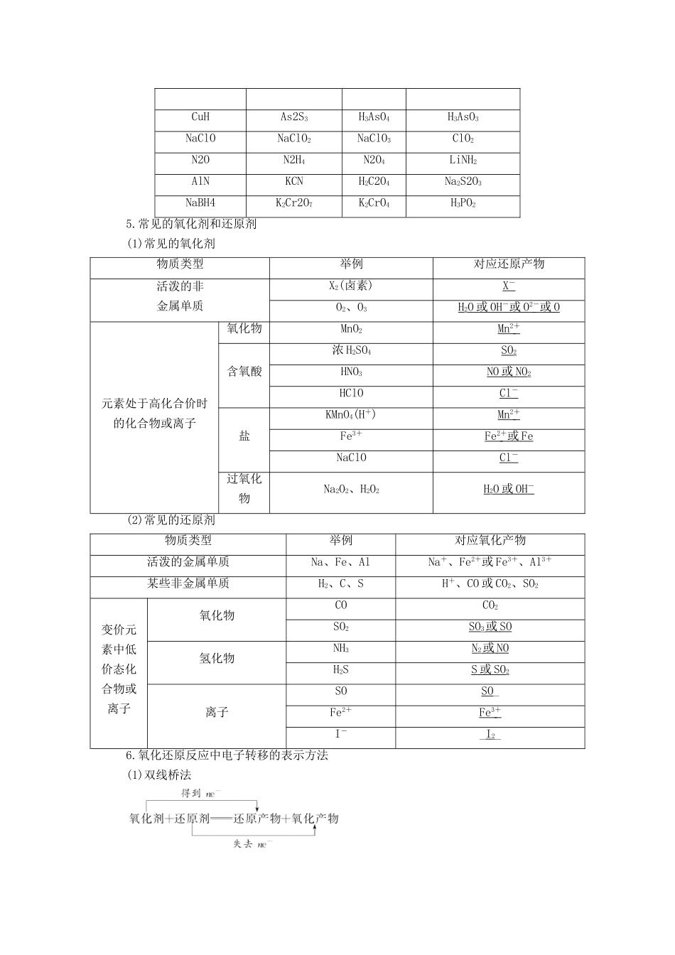高三化学 第二章 第三节 氧化还原反应学案 新人教版-新人教版高三全册化学学案_第2页