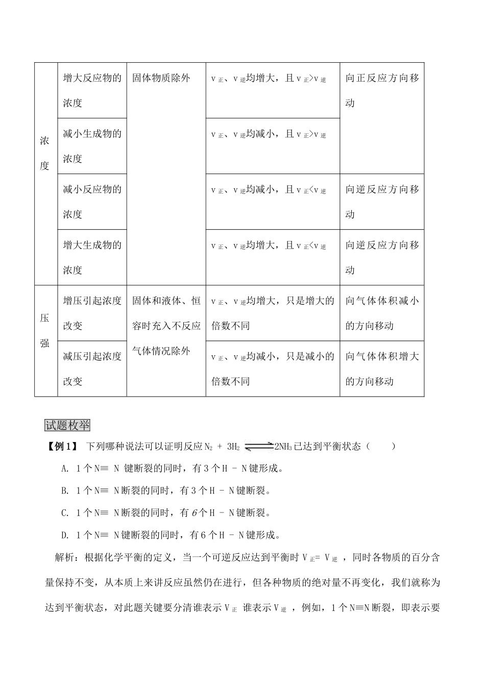 高三化学一轮复习学案：考点17 化学平衡_第2页