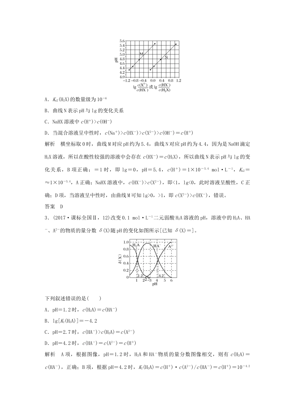 高考化学二轮复习 第一篇 理综化学选择题突破 第7题 电解质溶液中微粒变化学案-人教版高三全册化学学案_第2页
