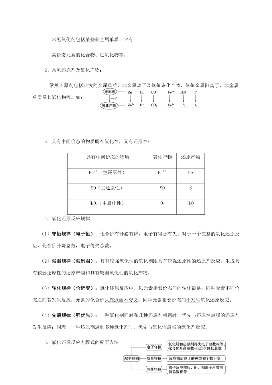 高中化学 2-1（课时18）氧化还原反应（2）导学案 苏教版必修1-苏教版高一必修1化学学案_第2页