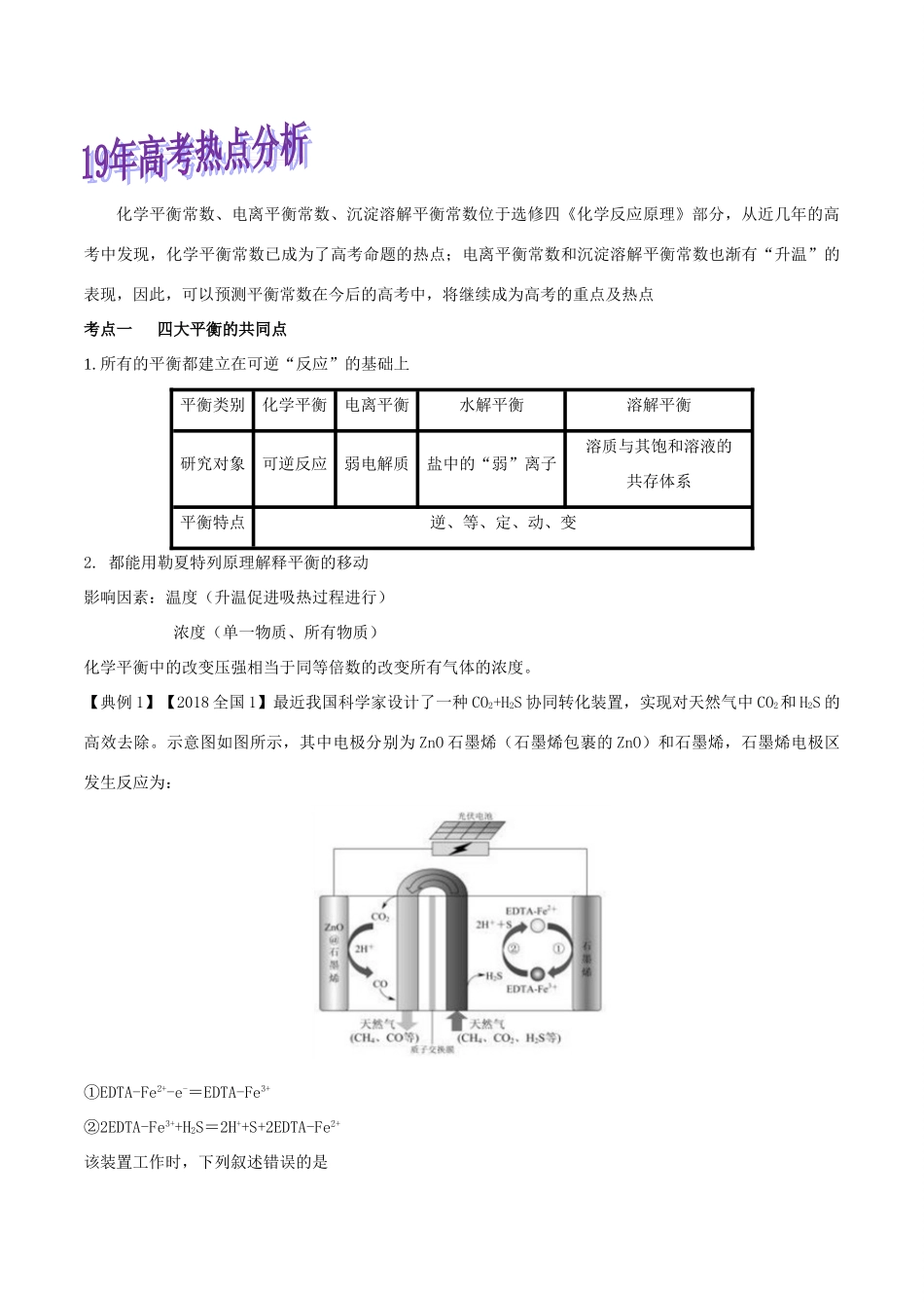 高考化学命题热点提分攻略 专题10 平衡原理的应用难点突破学案-人教版高三全册化学学案_第2页