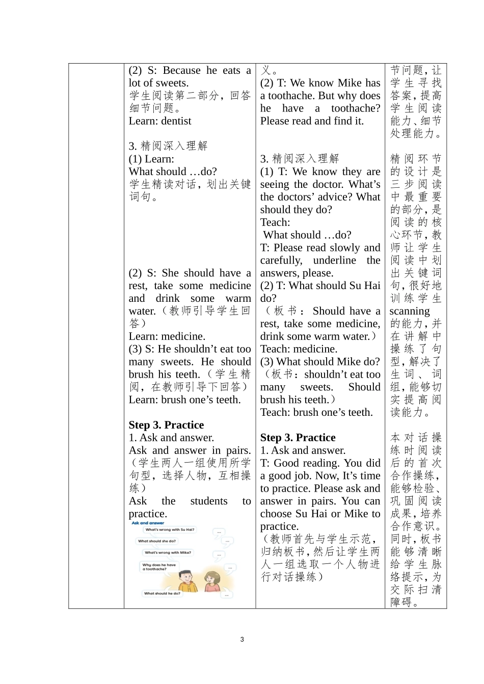 五年级上Unit4丹徒实验学校魏志坚“Seeingthedoctor”教学设计_第3页