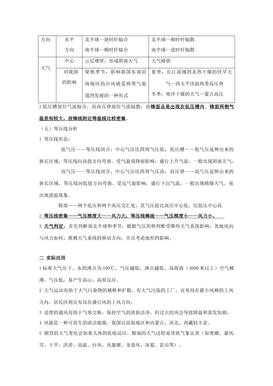 高三地理高考专题学案—气压 旧人教版_第3页