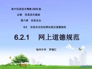 6.2.1网上道德规范