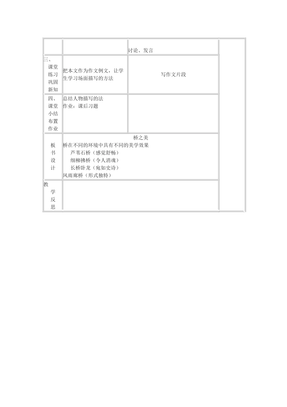 九年级语文下册 写作实践《桥之美》教案 鄂教版_第2页
