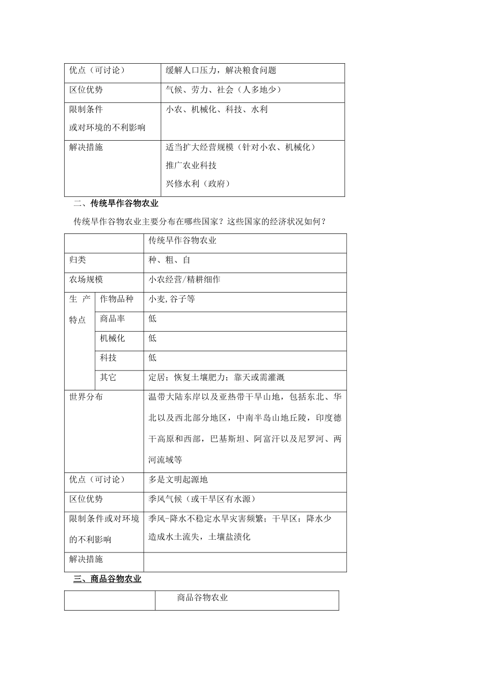 高中地理 以种植业为主的农业地域类型学案（含解析）新人教版-新人教版高一全册地理学案_第2页