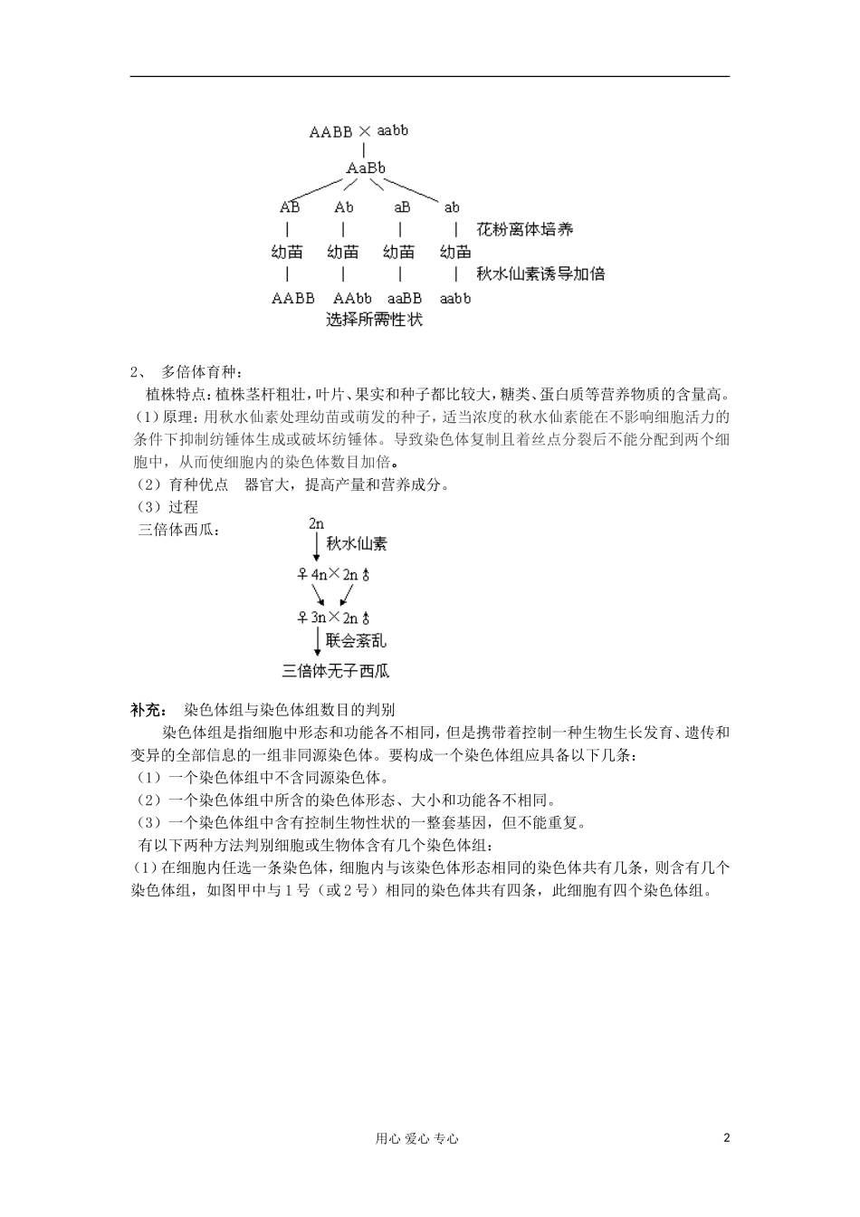 江苏淮阴中学高中生物《染色体变异及其应用》学案4 苏教版必修2_第2页