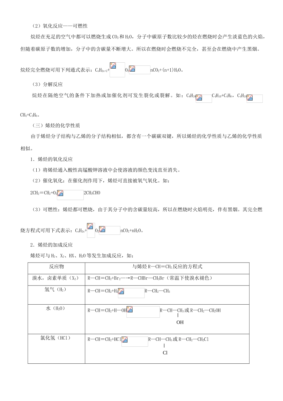 高中化学 烷烃和烯烃（提高）知识讲解学案 新人教版选修5-新人教版高二选修5化学学案_第2页