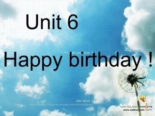 人教版三上Unit-6