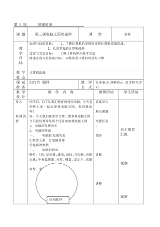 第三课电脑王国欢迎你