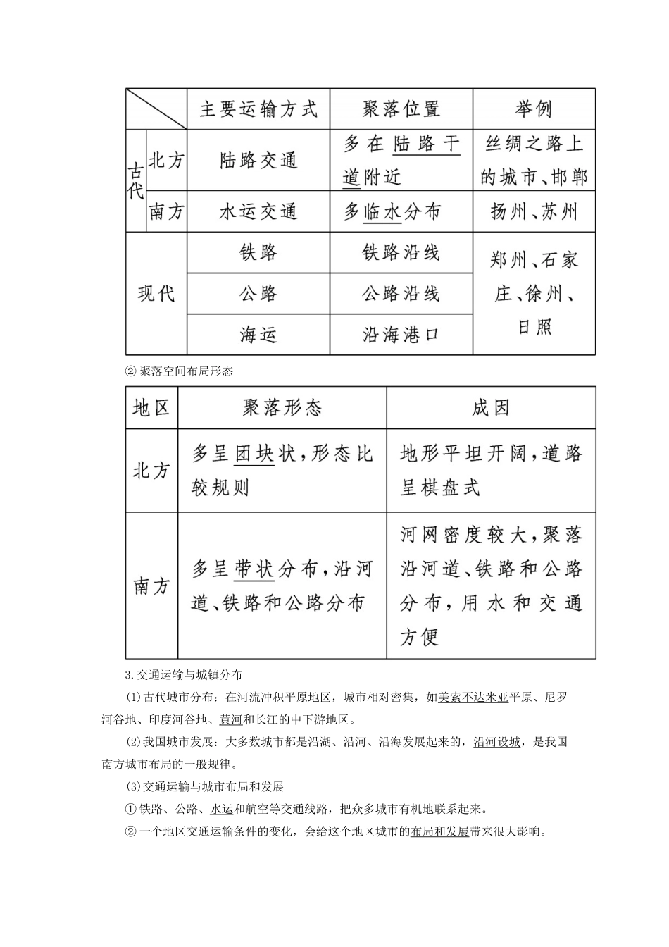 高中地理 第三章 区域产业活动 第四节 交通运输布局及其对区域发展的影响导学案 湘教版必修2-湘教版高一必修2地理学案_第2页