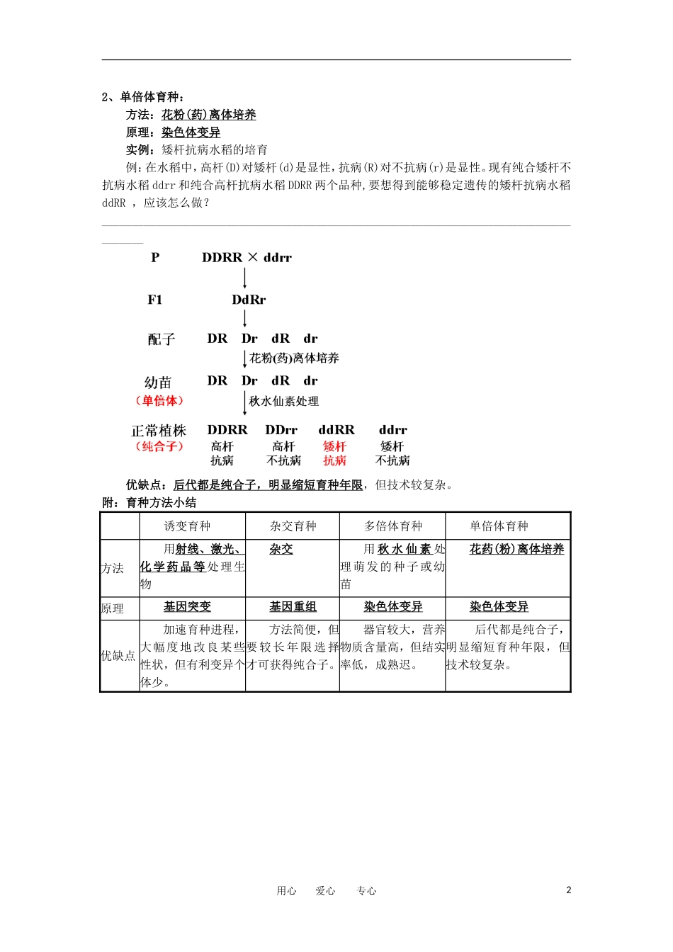 河北省广平一中高三生物总复习学案 021 染色体变异及其应用（艺术班）_第2页